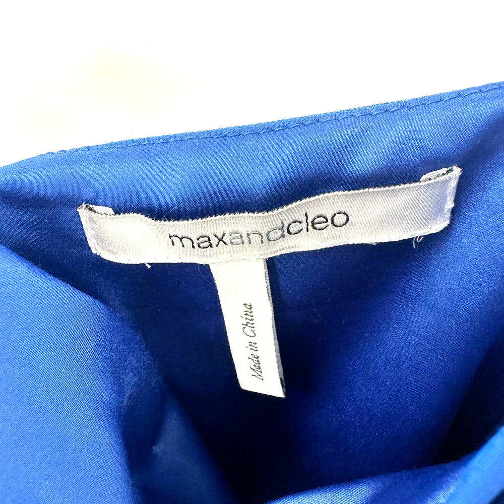 Max and Cleo size 2 aqua sky one shoulder mini dress blue - Picture 7 of 9